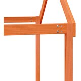  Visoki krevet s krovom voštano smeđi 90x200 cm masivna borovina | shoptok.hr