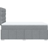 vidaXL Boxspring postelja z vzmetnico svetlo siva 120x190 cm blago | Shoptok.si