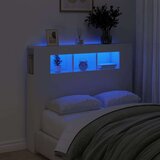 vidaXL LED posteljno vzglavje belo 120x18,5x103,5 cm inženirski les | Shoptok.si
