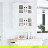 vidaXL Stenska kuhinjska omarica Visok sijaj bela 60 x 31 x 40 cm | Shoptok.si