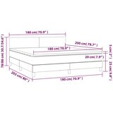  box spring s madracem LED crni 180x200 cm od tkanine | shoptok.hr