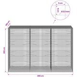  Gabion s žicom debljine 3,5 mm i mrežom 5x5 cm 300x100x200 cm Slike