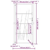  Vrtna vrata antracit 100x200 cm dizajn s čeličnim travom | shoptok.hr