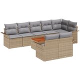 vidaXL 9-delna vrtna garnitura z blazinami Bež Poly Ratan Akacija, (22090729) | Shoptok.si