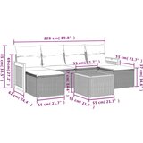 vidaXL 7-dijelni set vrtnih sofa od poliratana s jastucima bež | shoptok.hr