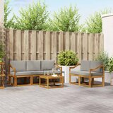  Set vanjskih sofa 6 kom. Prirodna i svijetlo siva | shoptok.hr