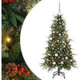 vidaXL Umetno Zložljivo Božično Drevo Zelena 150 cm PE in PVC | Shoptok.si