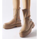 Gemre Beige ankle boots decorated with a chain Guglielmo | Eponuda.ba