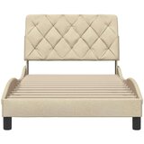  Okvir za krevet bez madraca krem 100 x 200 cm od tkanine | shoptok.hr