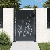 vidaXL Vrtna vrata antracitna 105x155 cm jeklena dizajn trave Cene