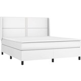  Krevet s oprugama i madracem bijeli 160x200 cm od umjetne kože | shoptok.hr