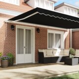 vidaXL automatska uvlačiva tenda crna 500x300 cm, zamjenski materijal za tenda 5x3 m okvir crna | shoptok.hr