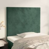  Posteljno vzglavje 2 kosa temno zeleno 80x5x78/88 cm žamet, (20952491) Cene