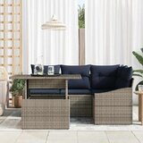  Sjedeća garnitura za vrt Podesiva 5 pcs Siva i mornarsko plava | shoptok.hr