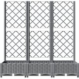  Vrtna sadilica s rešetkom svjetlosiva 120 x 40 x 121,5 cm PP | Eponuda.com