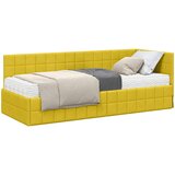  Kutni krevetni okvir s madracem s uzglavljem 2 kom. Žuta Baršun | shoptok.hr