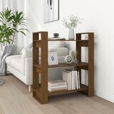  The Living Store Knjižna omara/pregrada medeno rjava 80x35x91 cm trden les - Knjižna Omara, (21431595) Cene