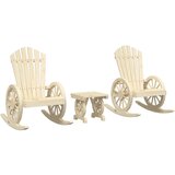 Maison Chic Seti vrtnega pohištva - Vrtna garnitura - Vrtni pohištvo set 3-delna trden les jelke, (21809378) | Shoptok.si