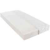vidaXL Postelja z vzmetnico belo umetno usnje 140x200 cm | Shoptok.si