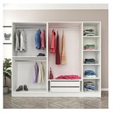 Hanah home Ormar Kale 225x190x52cm Bijelo-crni | Eponuda.ba