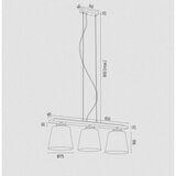  Argon 6250 - Luster na sajli ARDEN 3xE27/15W/230V zlatna | Eponuda.com