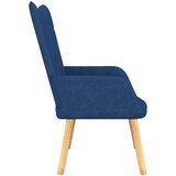  Stolica za opuštanje s osloncem za noge plava od tkanine | shoptok.hr