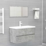 Maison Chic Kopalniški sestavi - Kopalniško pohištvo 2 kosa betonsko sive barve iverna plošča, (21788294) | Shoptok.si