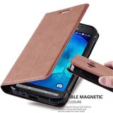 Cadorabo Ohišje, združljivo z Samsung Galaxy XCover 3 v kapučino rjava - Zaščitni ovitek z magnetnim zapiranjem, stoječo funkcijo in režo za kartice, (20549838) | Shoptok.si