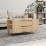 vidaXL Klubska mizica sonoma hrast 102x44,5x50 cm inženirski les Cene