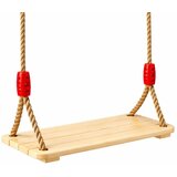 Kinder Home Dečija drvena ljuljaška za dvorište sa konopcima – prirodno drvo, 33 cm Cene
