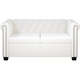  Dvosjed Chesterfield od umjetne kože bijeli | shoptok.hr