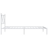  Metalni okvir za krevet s uzglavljem bijeli 107x203 cm | shoptok.hr