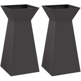  Stup saksija 2 pcs Crna 35 x 35 x 73 cm | Eponuda.com