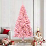 vidaXL Umjetna preddekorirana božićna jelka Roza 210 cm PVC | Shoptok.si