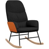  Stolica za ljuljanje od tkanine s osloncem za noge crna | shoptok.hr