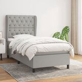 Maison Chic Box spring postelja - Vzmetna postelja z vzmetnico svetlo siva 80x200 cm blago SL744, (21909976) | Shoptok.si