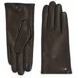 Tommy Hilfiger Ženske rokavice Essential Flag Leather Gloves AW0AW15360 Črna