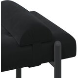  Klupa s gumbima i jastučićima Crna 110 x 40 x 46 cm Baršun | shoptok.hr