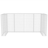  Gabionska ograda za tri kante za otpad od čelika 250x100x120 cm | shoptok.hr