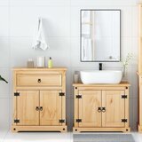 vidaXL 2-dijelni set kupaonskog namještaja Corona masivna borovina | shoptok.hr