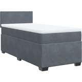 Maison Chic Box spring postelja - Vzmetna postelja z vzmetnico temno siva 80x200 cm žamet SL4134, (21908459) | Shoptok.si