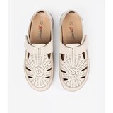 SEASTAR Women's openwork shoes with Velcro beige | shoptok.hr