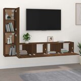  Komplet TV omaric 4-delni rjav hrast inženirski les, (20734911) | Shoptok.si