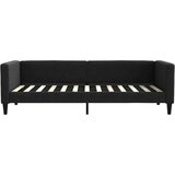 vidaXL Dnevni krevet na razvlačenje s ladicama crni 100x200 cm tkanina | shoptok.hr