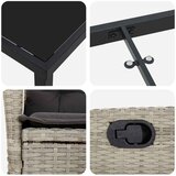  Vrtni set za objed 5 kom. Svijetlo siva poliratan | shoptok.hr
