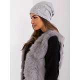 Fashion Hunters Knitted winter hat in gray Cene