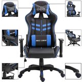 vidaXL Gaming stol modro umetno usnje | Shoptok.si