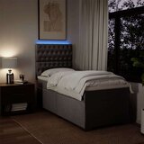 vidaXL Krevet s oprugama i madracem smeđesivi 90x190 cm od tkanine | shoptok.hr