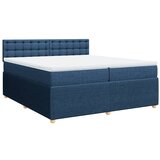 vidaXL Box spring postelja z vzmetnico modra 200x200 cm blago, (21307379) Cene