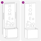 vidaXL Vrtni Sadič s Dekorativnom Pločom Bijelo 50 x 140 cm | shoptok.hr